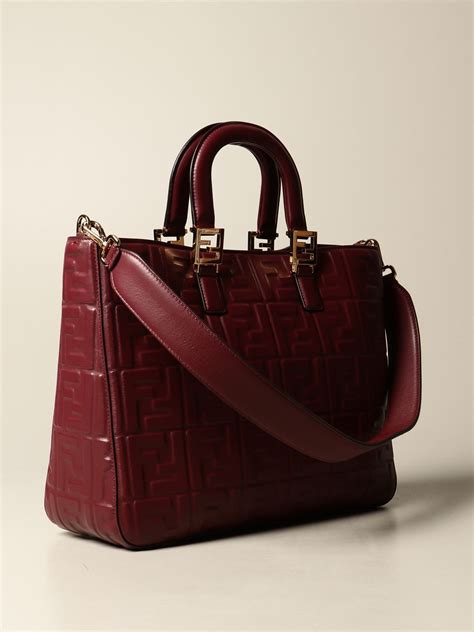 fendi nera bordeaux pelle lucida|Borse Fendi in Pelle Bordeaux .